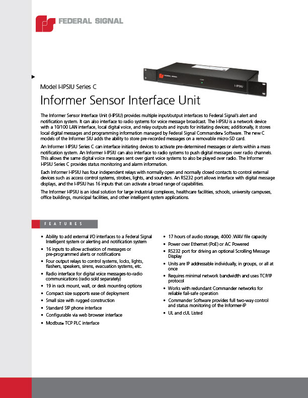 Informer Sensor Interface Unit-1